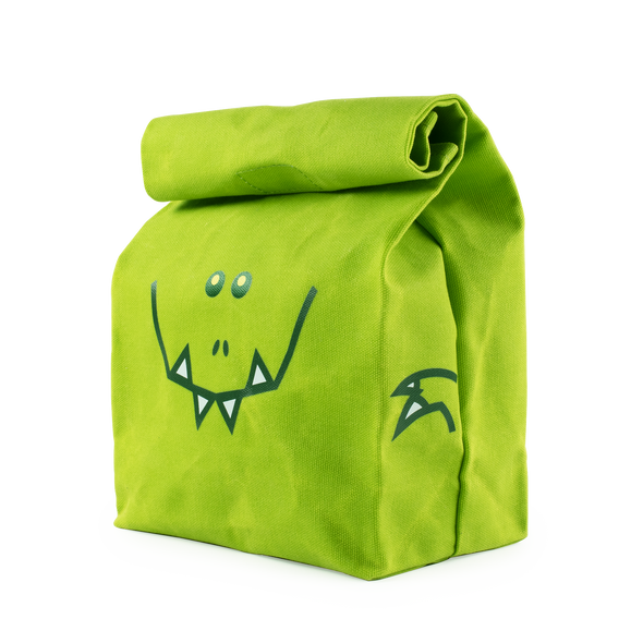 Waxed Canvas Lunch Bag T-Rex Bite Bag