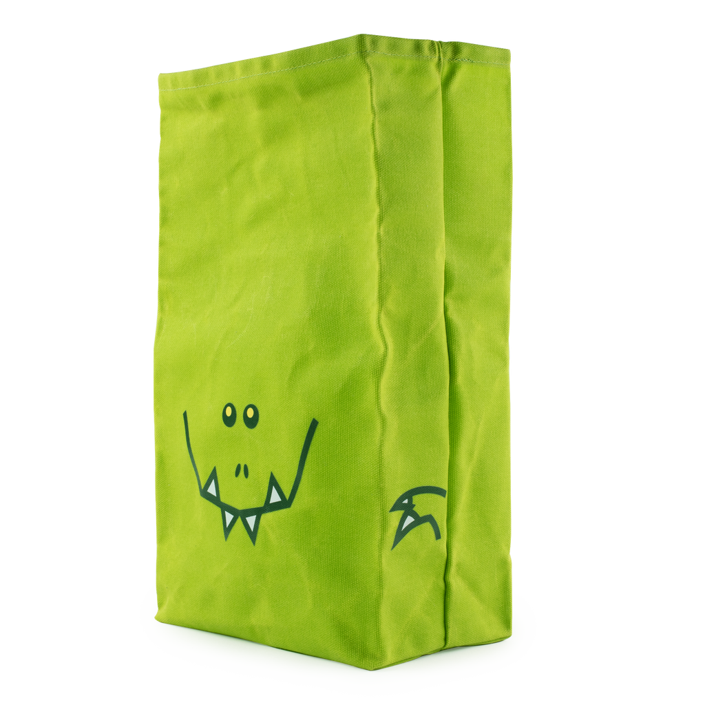 Waxed Canvas Lunch Bag T-Rex Bite Bag