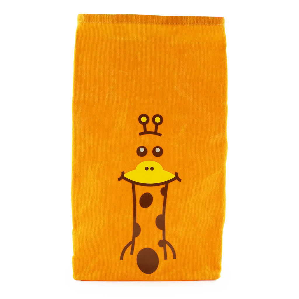 Waxed Canvas Lunch Giraffe Bite Bag