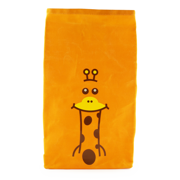 Waxed Canvas Lunch Giraffe Bite Bag